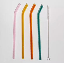 Load image into Gallery viewer, Reusable Glass Straws (4Pack)

