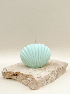 Clam Shell Candle Teal - Crystal Blue Waters