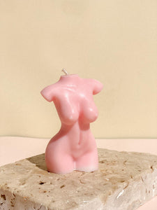 Torso Candle Female - Pink - Champagne & Strawberries